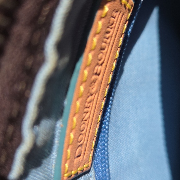 Dooney & Bourke Brown and Tan Logo Satchel / Shoulder Bag - Picture 2 of 4